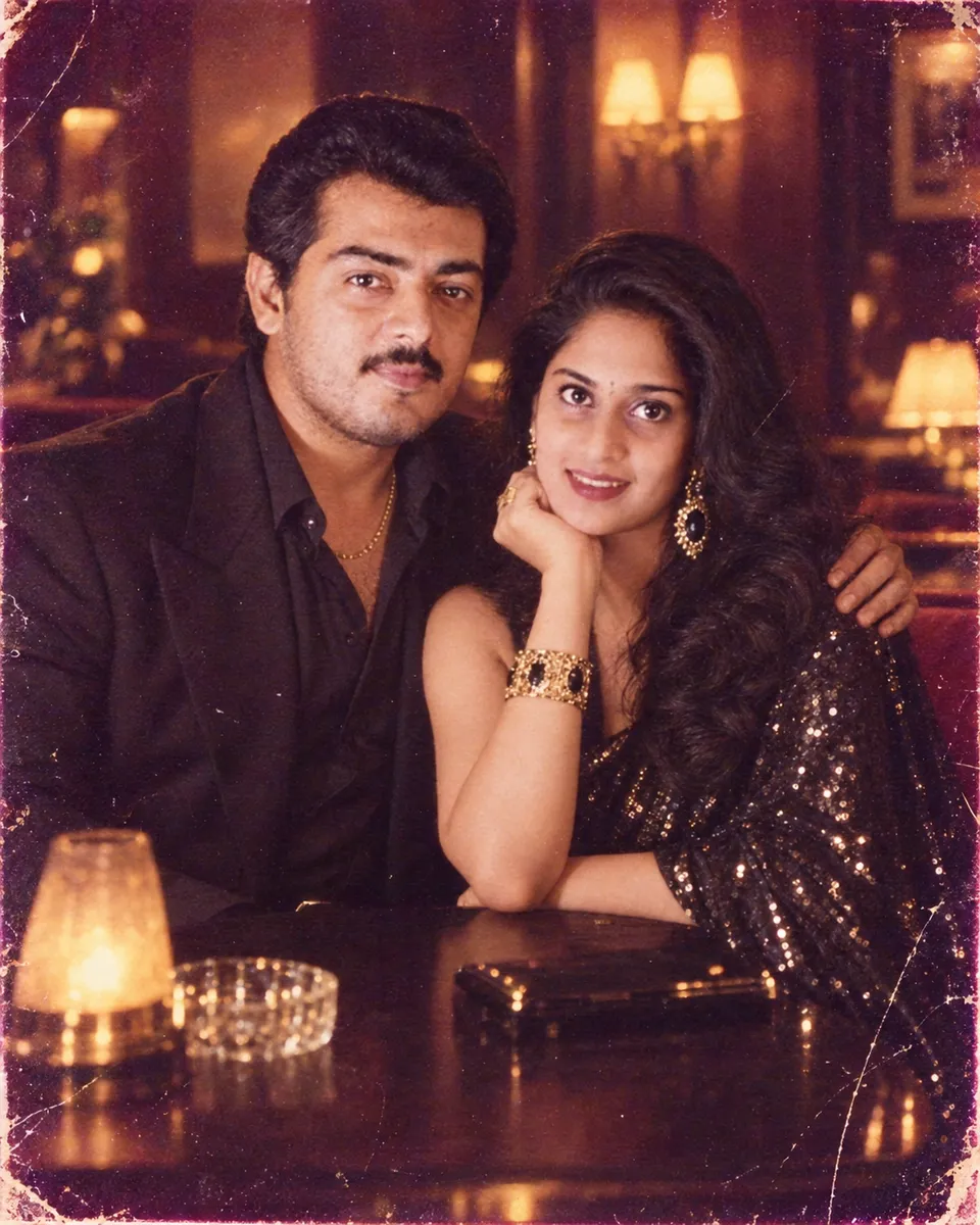 1980s Indian Couple Glamour Portrait