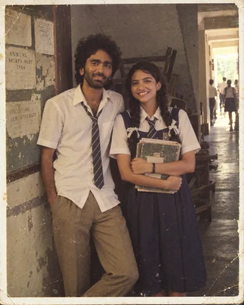 1980s Indian High School Snapshot