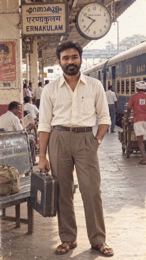 1980s Indian Railway Station Portrait