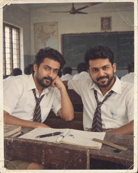 1980s Indian School Snapshot