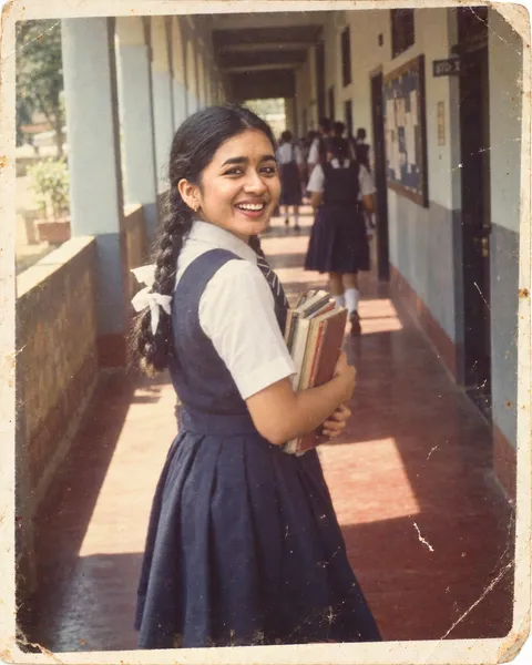 1980s Indian School Snapshot
