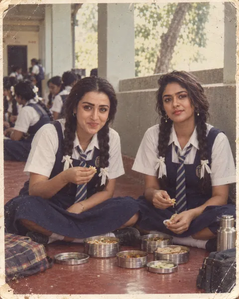 1980s Indian School Snapshot