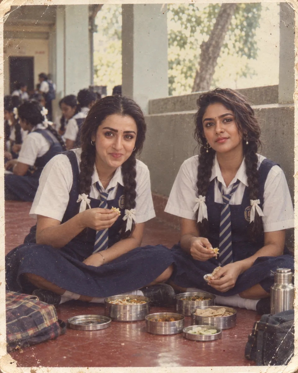 1980s Indian School Snapshot