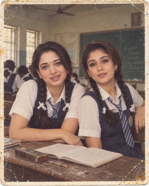 1980s Indian School Snapshot
