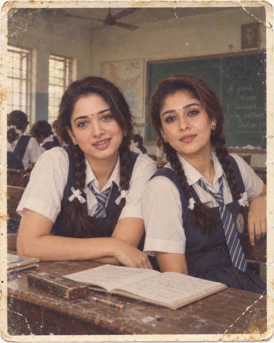 1980s Indian School Snapshot