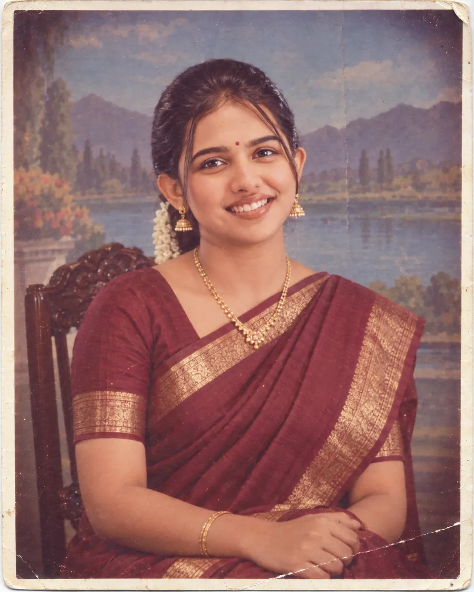 1980s Indian Studio Portrait