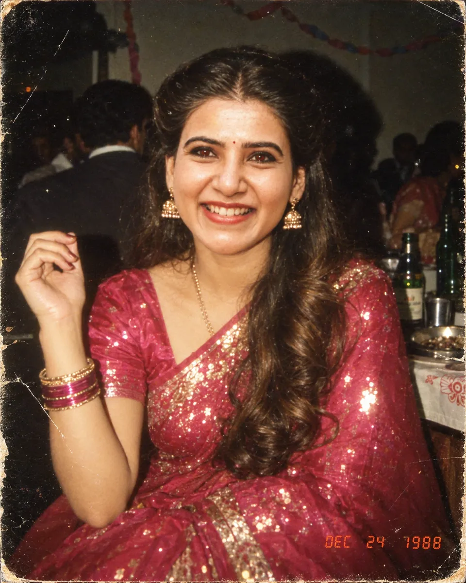 1980s Indian Wedding Snapshot