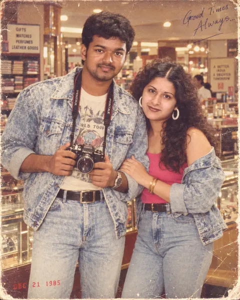 1985 Indian Couple Snapshot