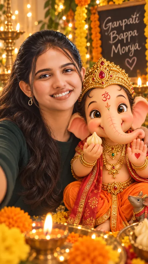 Selfie With Baby Ganesha