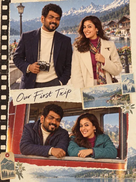 Nostalgic 1980s Travel Collage