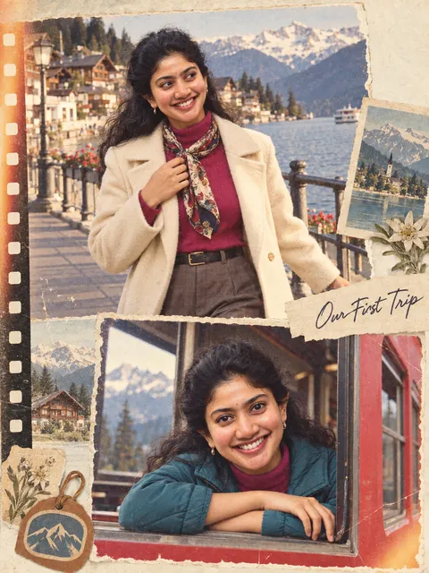 Nostalgic 1980s Travel Collage
