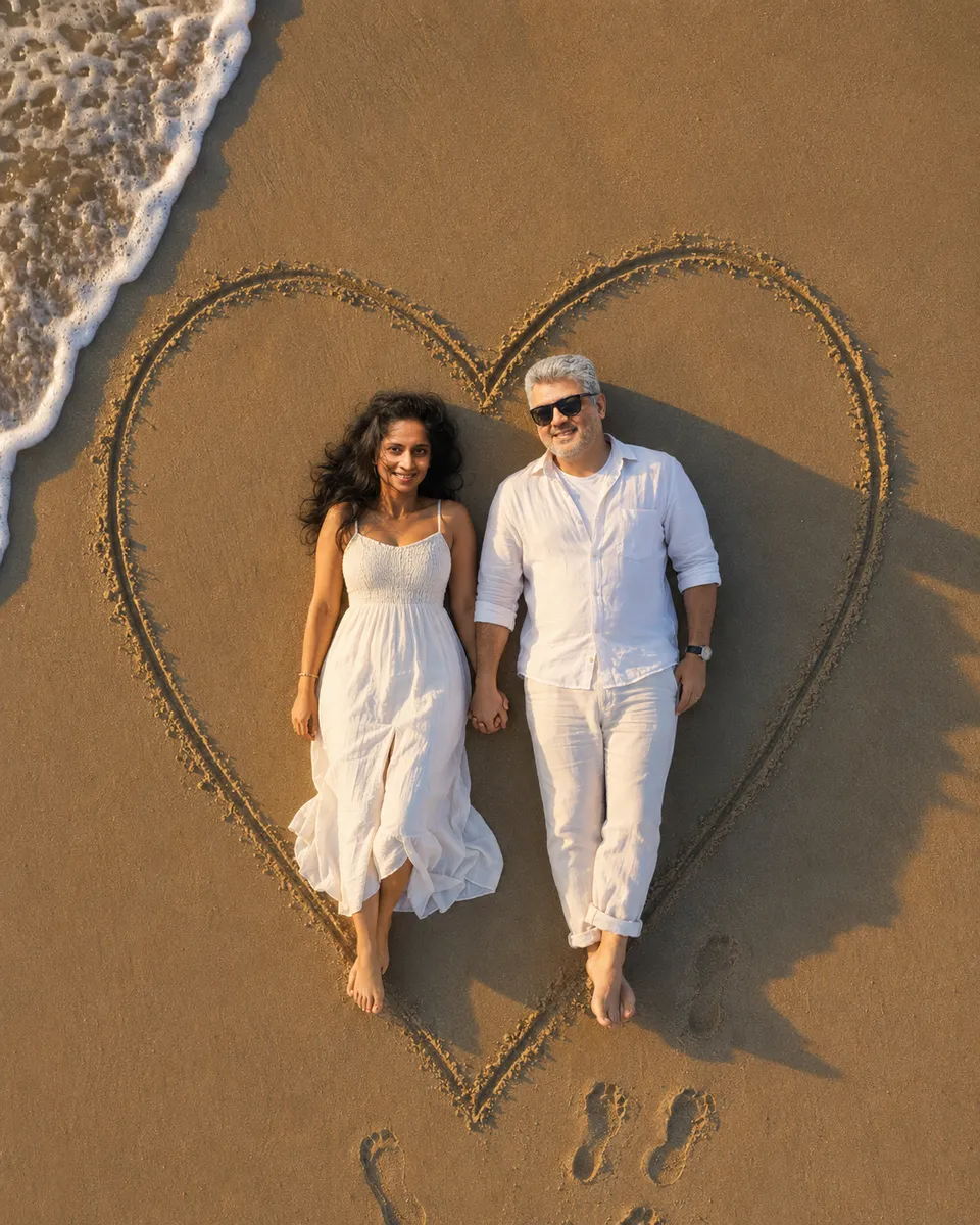 Beach Heart in the Sand (Couple)
