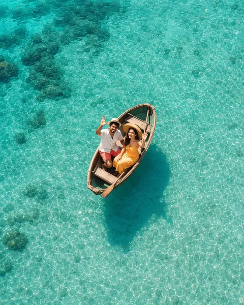 Small Boat, Turquoise Sea (Couple)