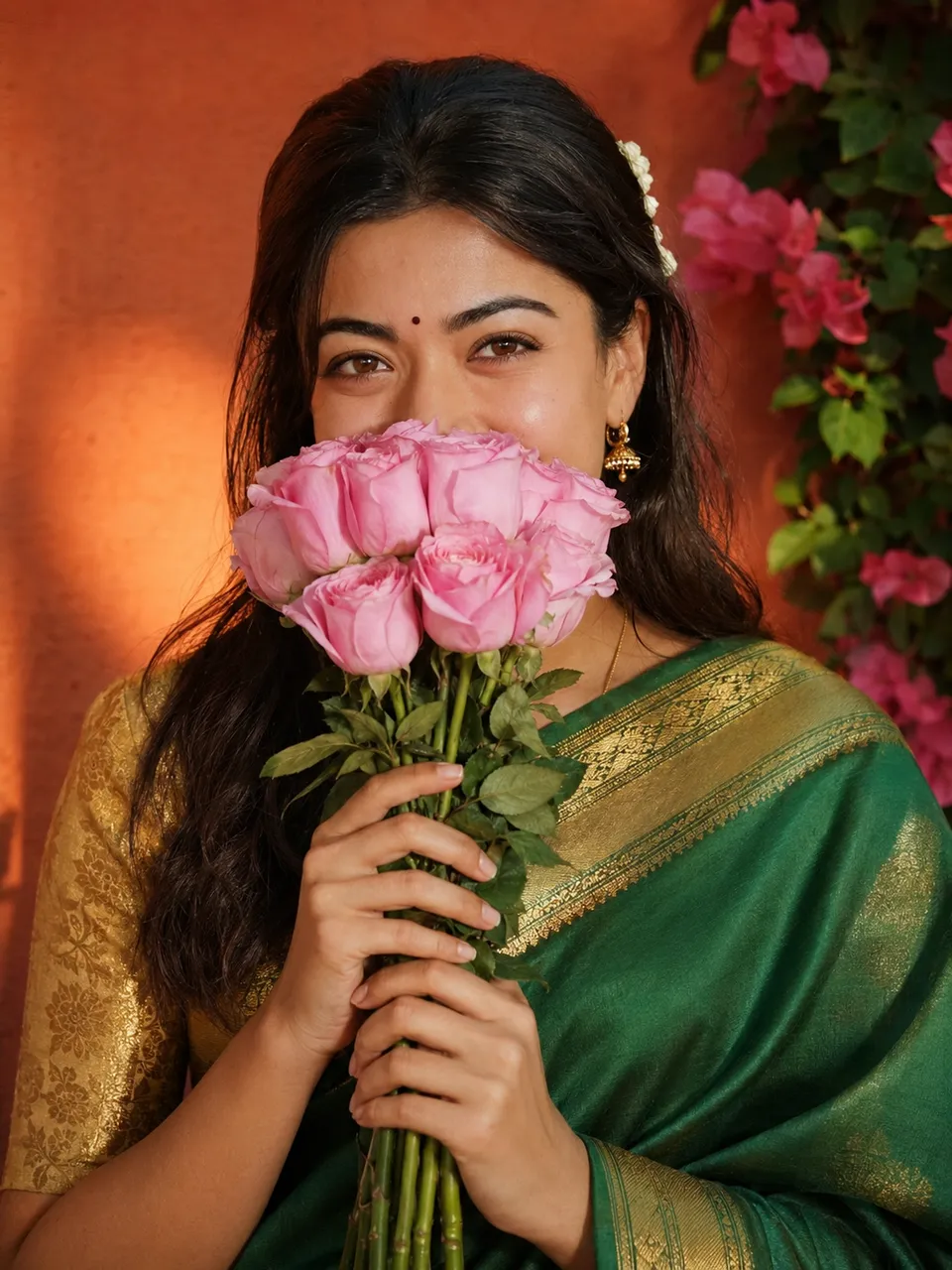 Bouquet Embrace in Emerald