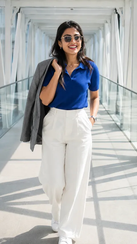Candid Stride in Skywalk