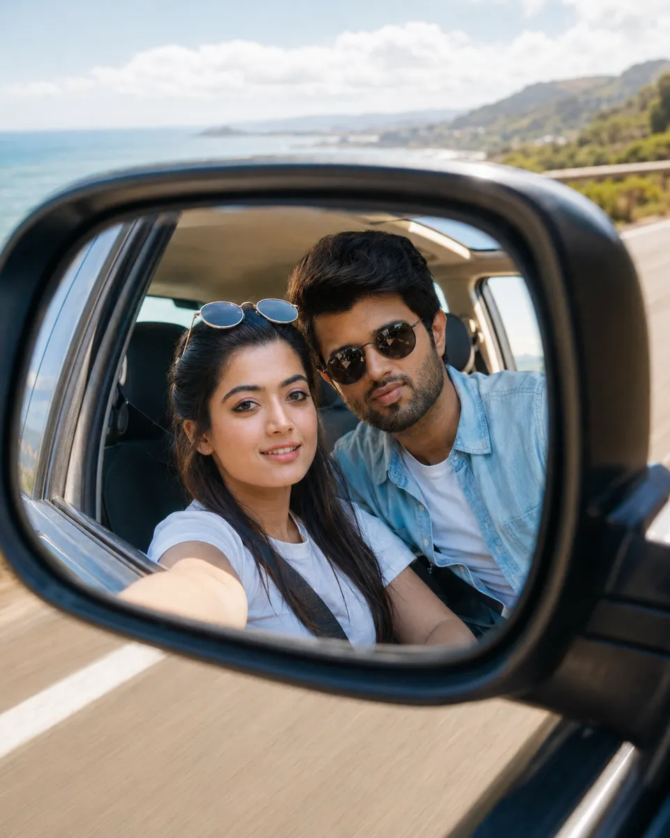 Car Side-Mirror Reflection