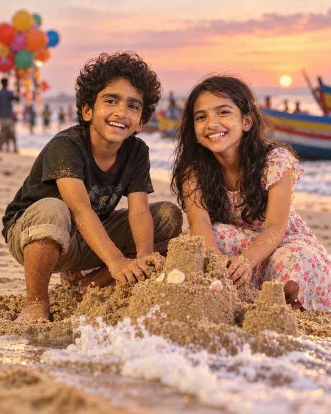 Childhood Beach Adventure