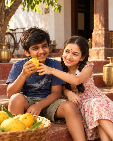 Childhood Friends in Summer