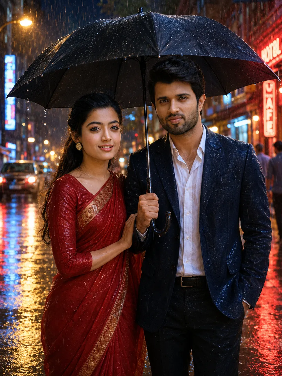 Cinematic Monsoon Umbrella, the Saturated Rain
