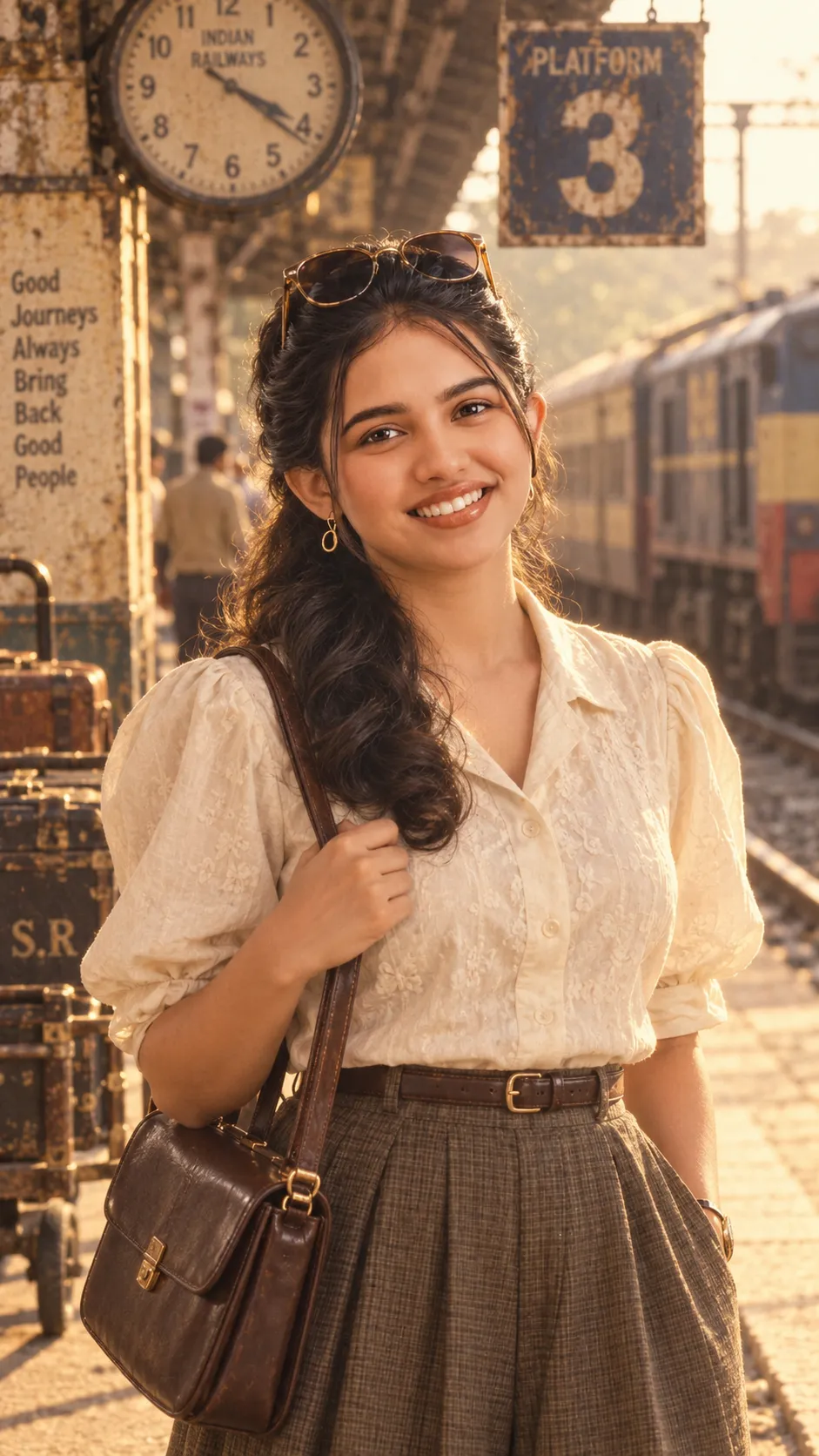 Cinematic Retro Railway Portrait