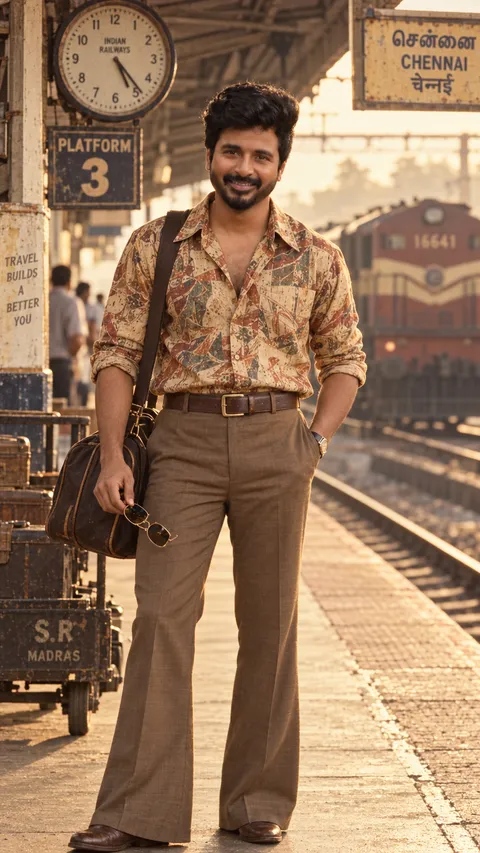 Cinematic Retro Railway Portrait