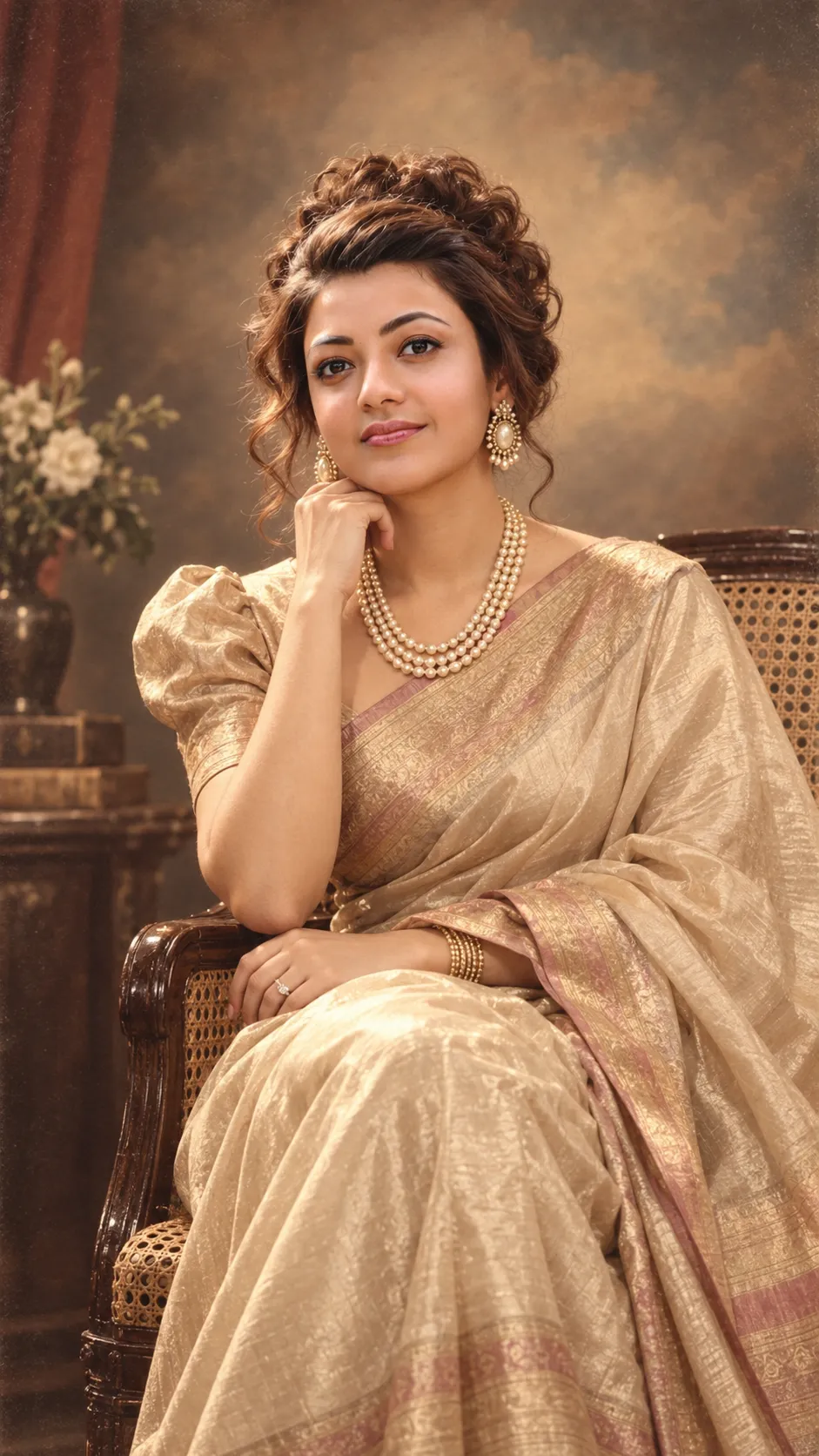 Classic Studio Portrait in Sepia