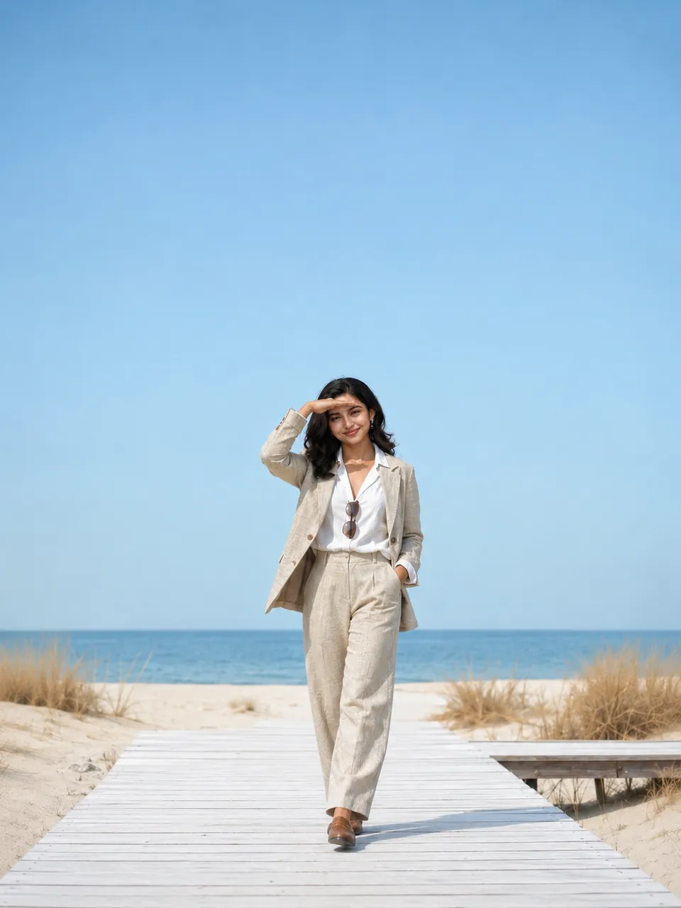 Coastal Stroll in Linen