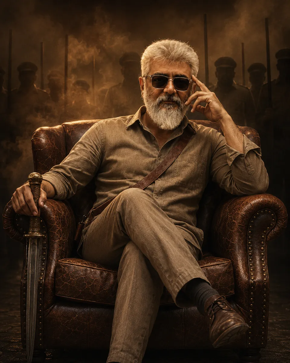 Cinematic Leather Armchair Portrait