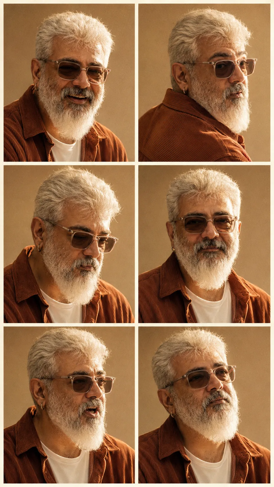 Warm-Toned Contact Sheet Portraits