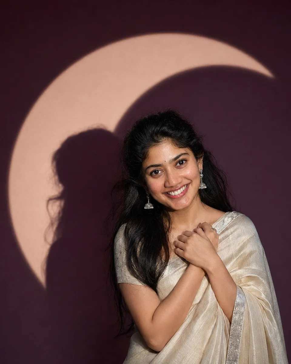 Ivory Silk Saree Portrait