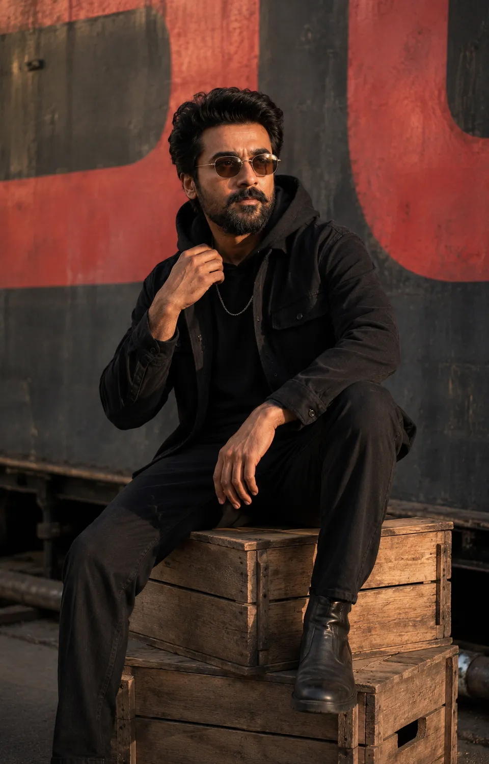 Industrial Portrait at Golden Hour