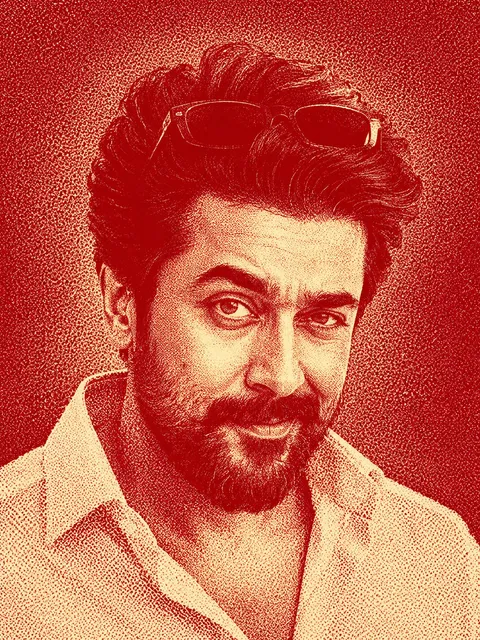 Crimson Halftone Mischief