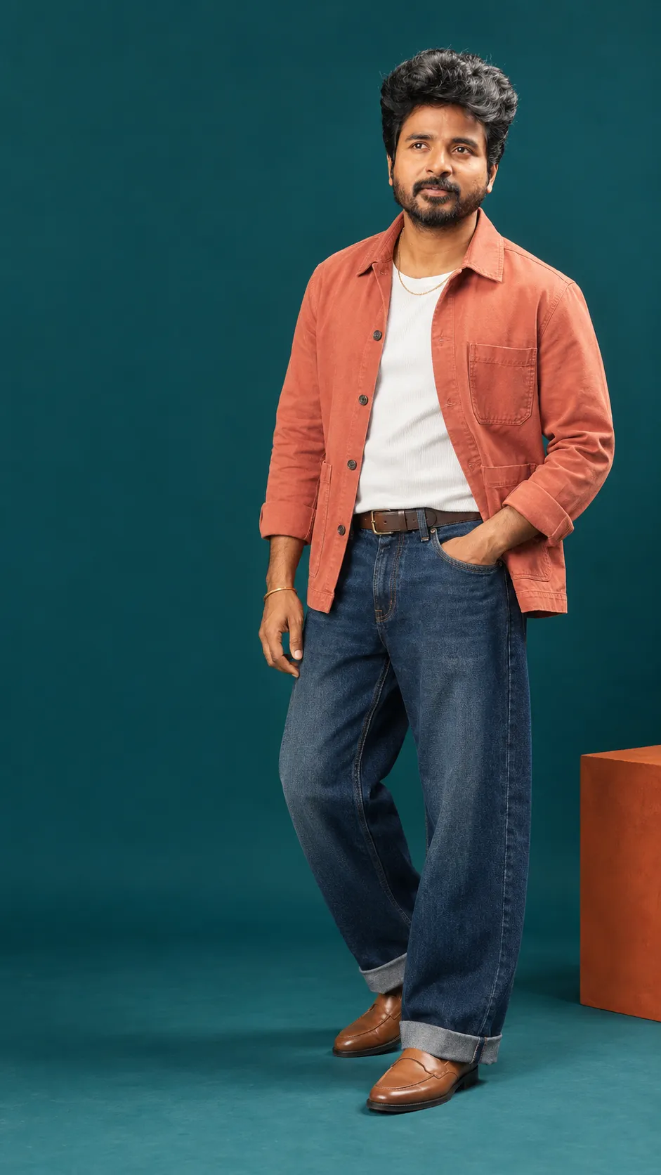 Denim Fashion Editorial Portrait