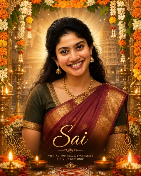 Devotional Divine-Light Poster (Woman)