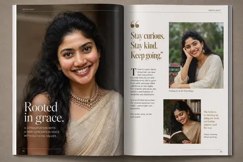 Double-Page Magazine Spread (Woman)