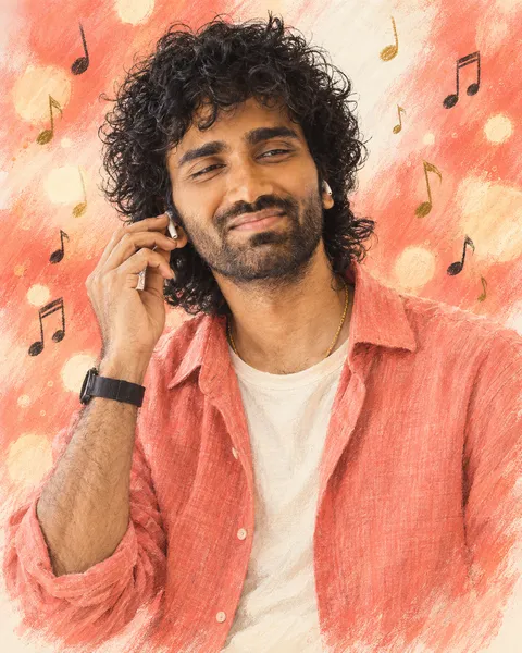 Dreamy Coral Music Portrait