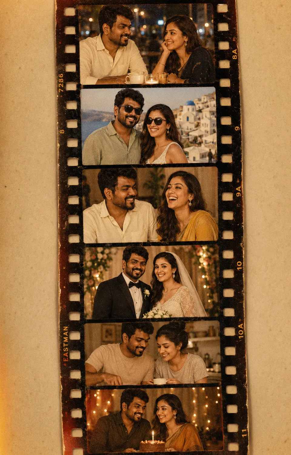 8mm Film Strip, Six Frames of Memory