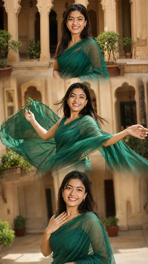 Emerald Twirl Triptych