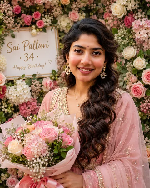Flower-Wall Birthday Portrait