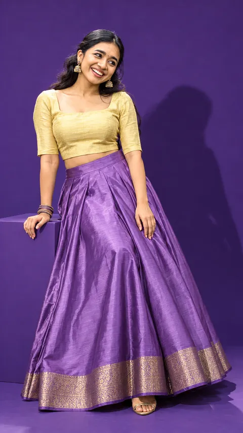 Violet Lehenga Fashion Editorial