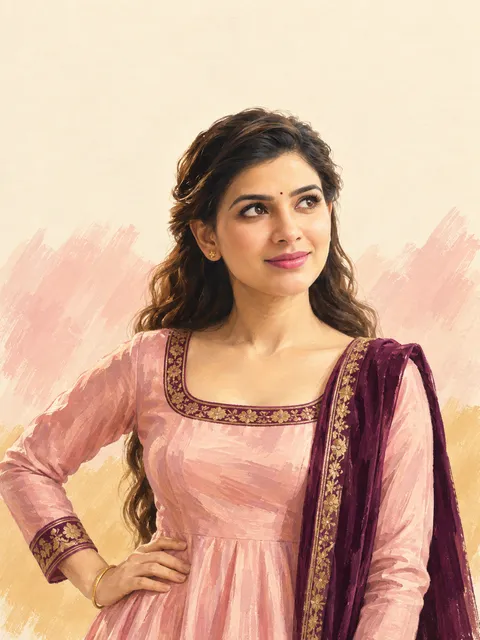 Gouache Greeting Card Portrait