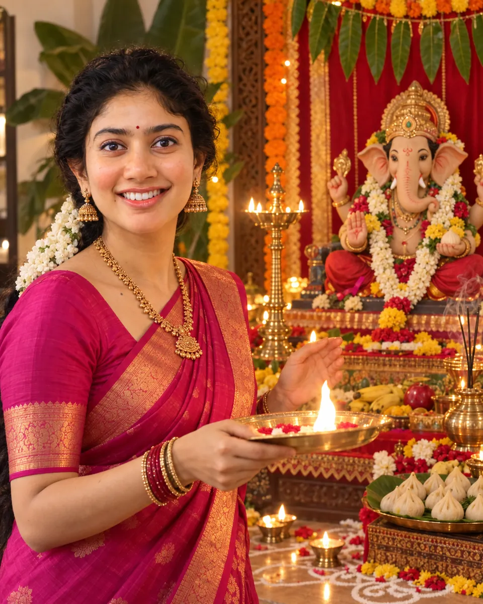 Ganesh Chaturthi Celebration Portrait