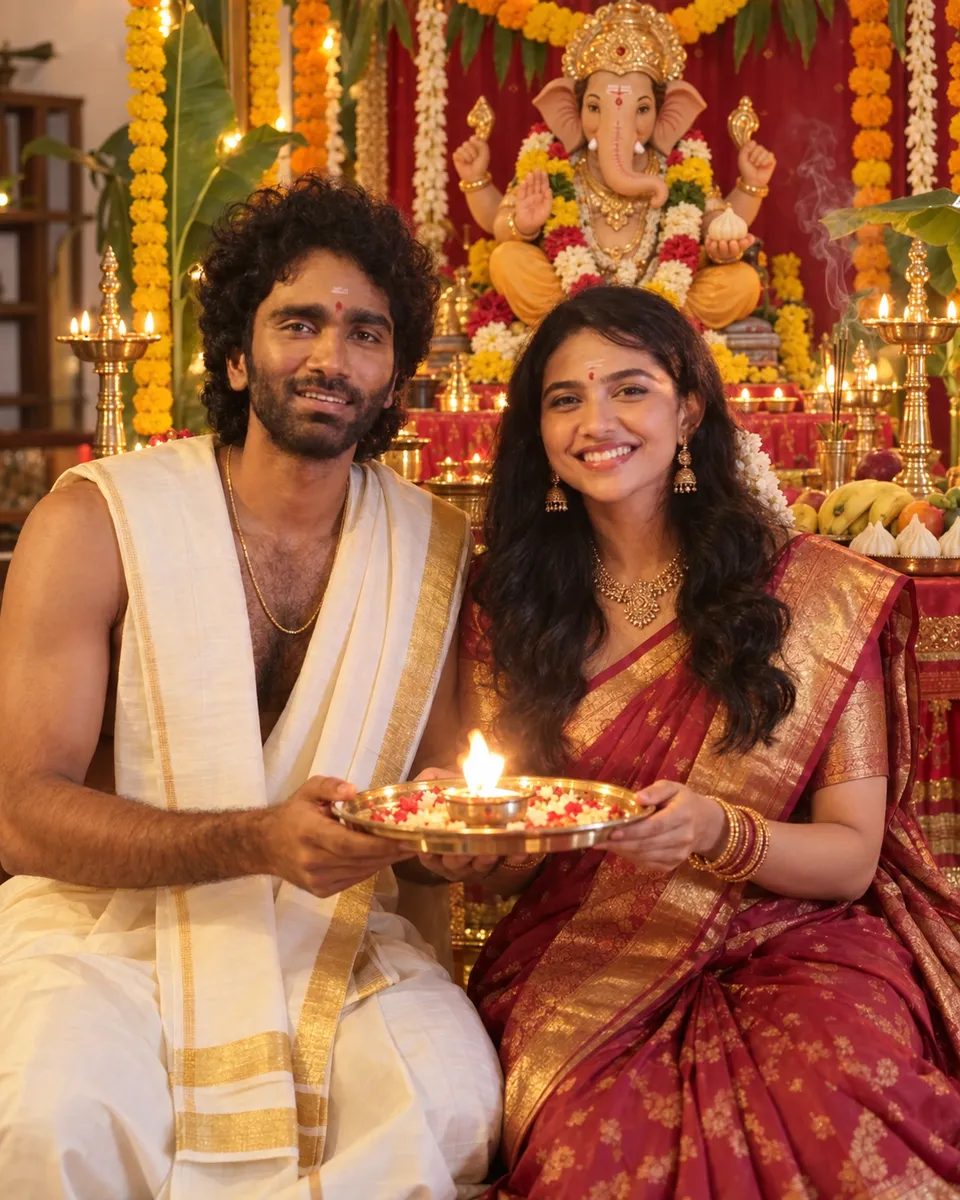 Ganesh Chaturthi Celebration Portrait