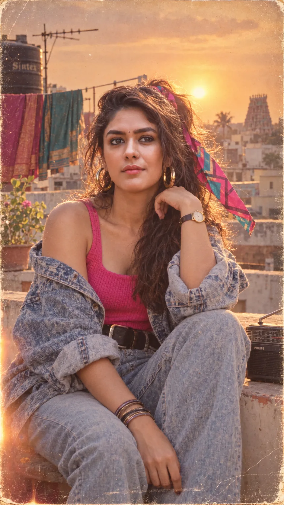 Golden Hour Rooftop Portrait
