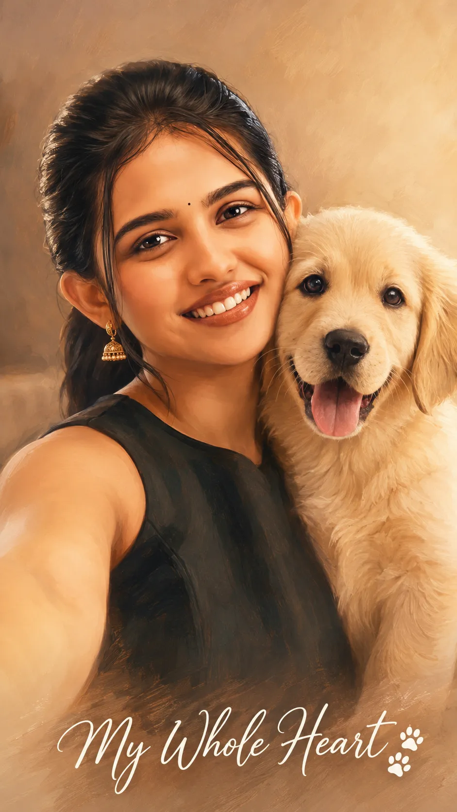 Heartfelt Selfie With Pet