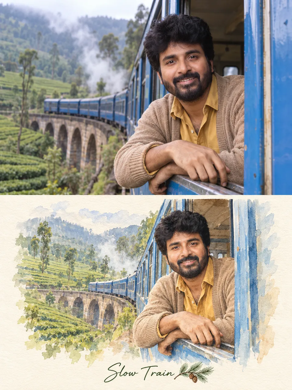 Slow Train Keepsake Diptych