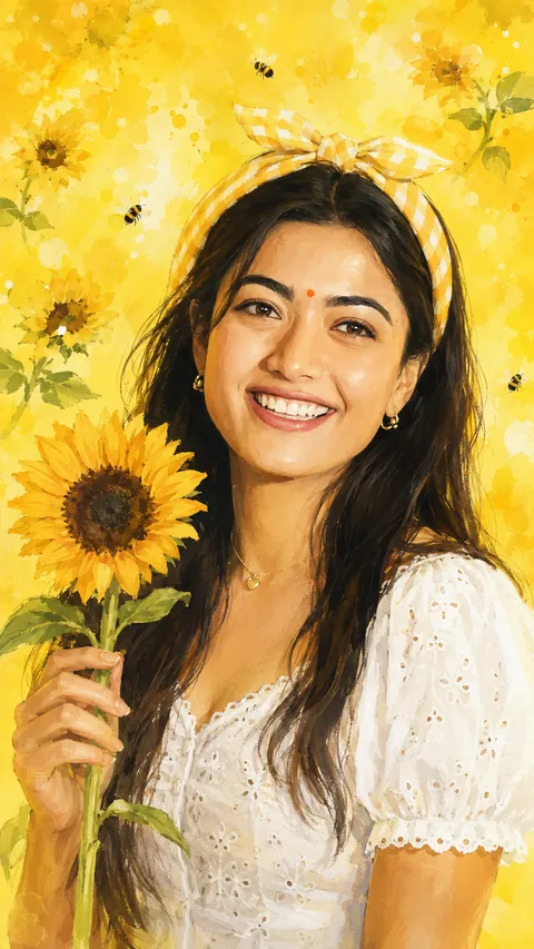 Sunflower Joyful Portrait