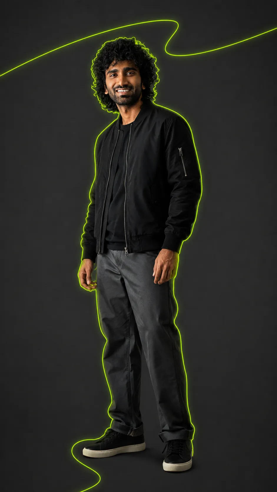 Lime Neon Silhouette