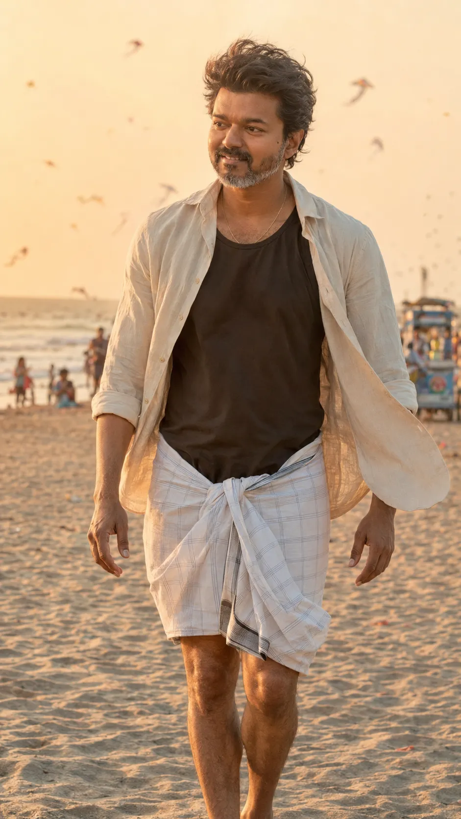 Golden Evening at Marina Beach