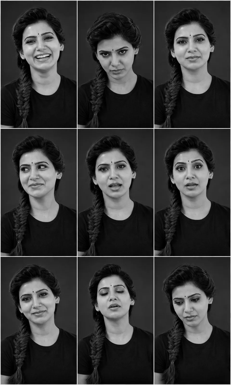 Monochrome Contact Sheet Portraits